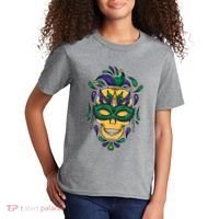 Mardi Gras Skull Mask  Kids T-Shirt thumb 2