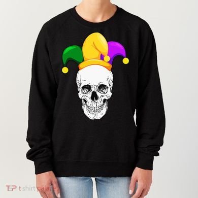 Mardi Gras Skull Parade Jester Women's Sweatshirt
