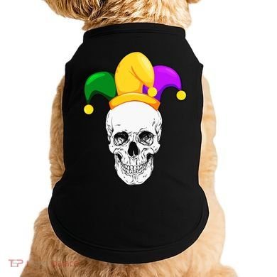 Mardi Gras Skull Parade Jester Doggie Tank