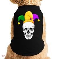 Mardi Gras Skull Parade Jester Doggie Tank thumb 0