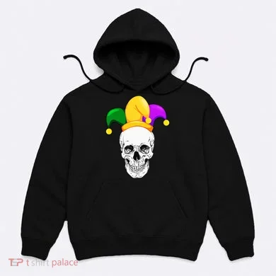 Mardi Gras Skull Parade Jester Hoodie