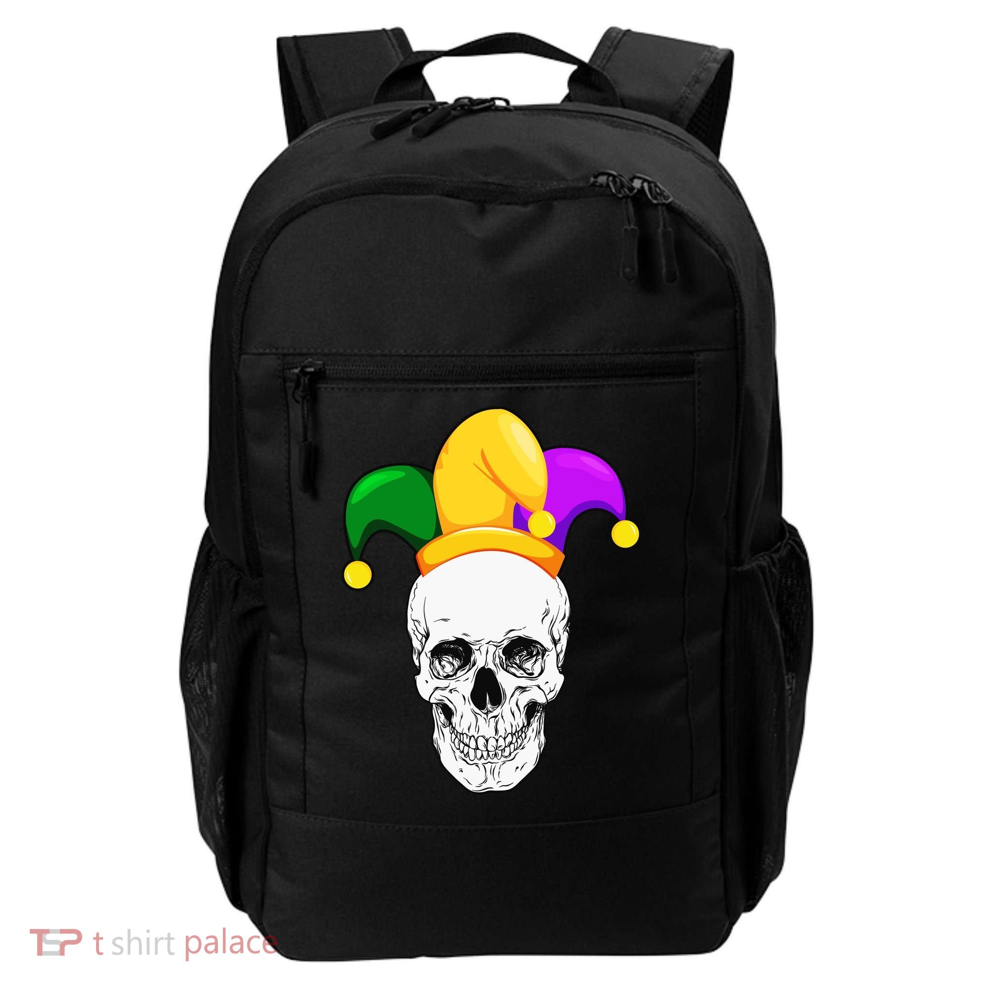 Mardi Gras Skull Parade Jester Backpack
