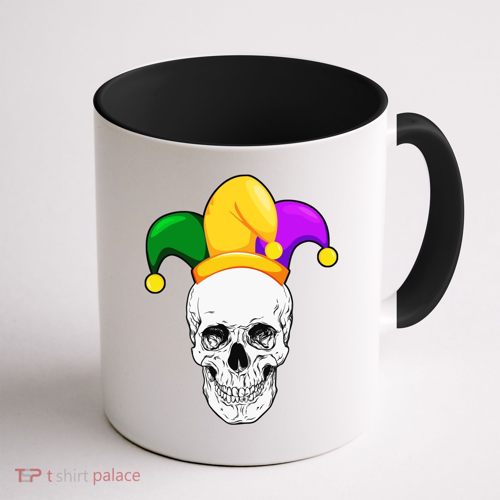 Mardi Gras Skull Parade Jester Coffee Mug