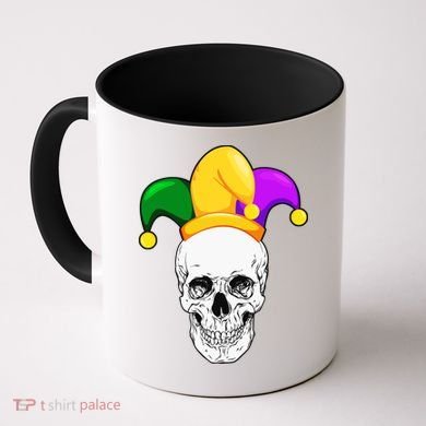 Mardi Gras Skull Parade Jester Coffee Mug