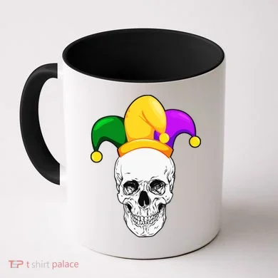 Mardi Gras Skull Parade Jester Coffee Mug