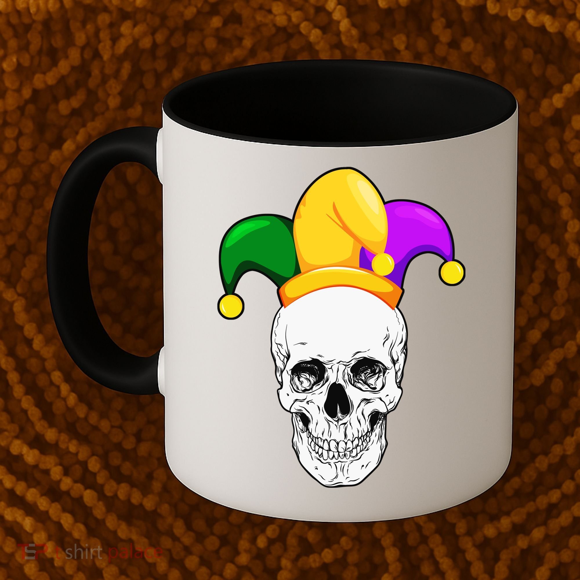 Mardi Gras Skull Parade Jester Coffee Mug