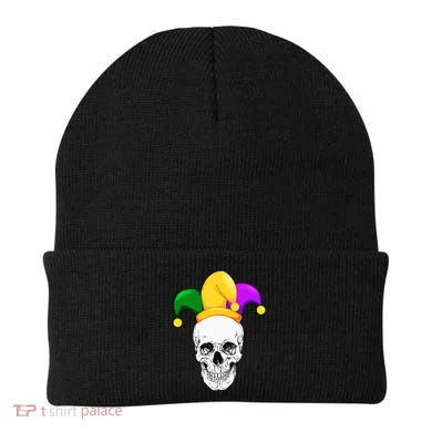 Mardi Gras Skull Parade Jester Beanie