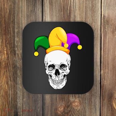 Mardi Gras Skull Parade Jester Coaster