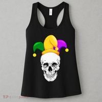 Mardi Gras Skull Parade Jester Women's Tank Top thumb 3