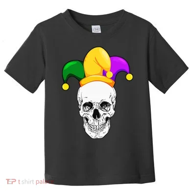 Mardi Gras Skull Parade Jester Toddler T-Shirt