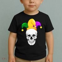 Mardi Gras Skull Parade Jester Toddler T-Shirt thumb 2