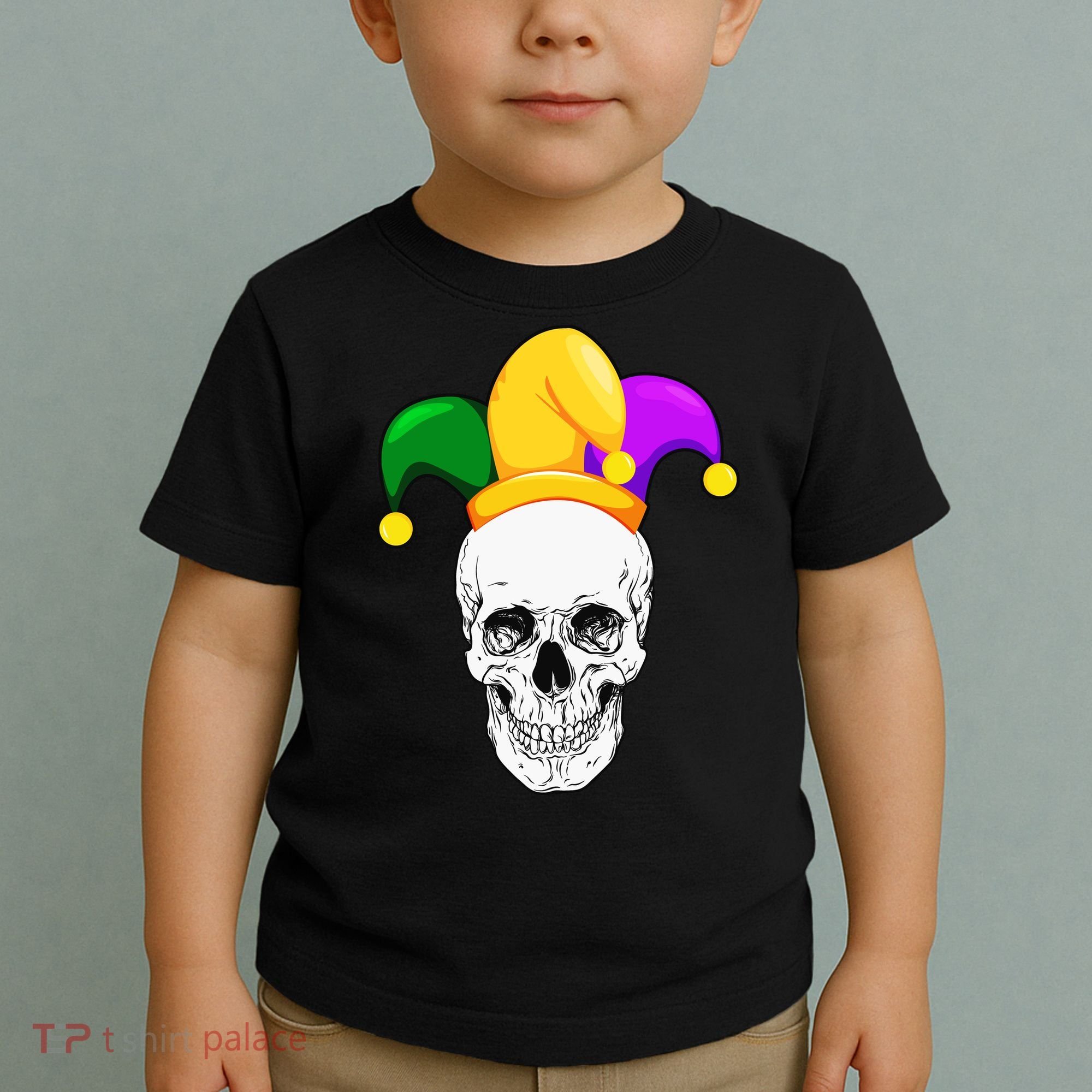 Mardi Gras Skull Parade Jester Toddler T-Shirt