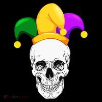 Mardi Gras Skull Parade Jester Visor thumb 3