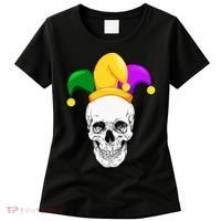 Mardi Gras Skull Parade Jester Women's T-Shirt thumb 0
