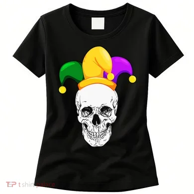 Mardi Gras Skull Parade Jester Women's T-Shirt