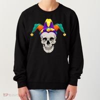 Mardi Gras Skull Party Hard Women's Sweatshirt thumb 0
