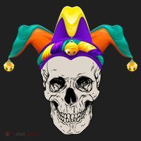 Mardi Gras Skull Party Hard Women's Sweatshirt thumb 2