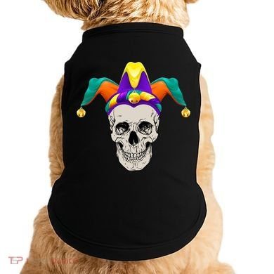 Mardi Gras Skull Party Hard Doggie Tank