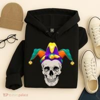 Mardi Gras Skull Party Hard Hoodie thumb 4