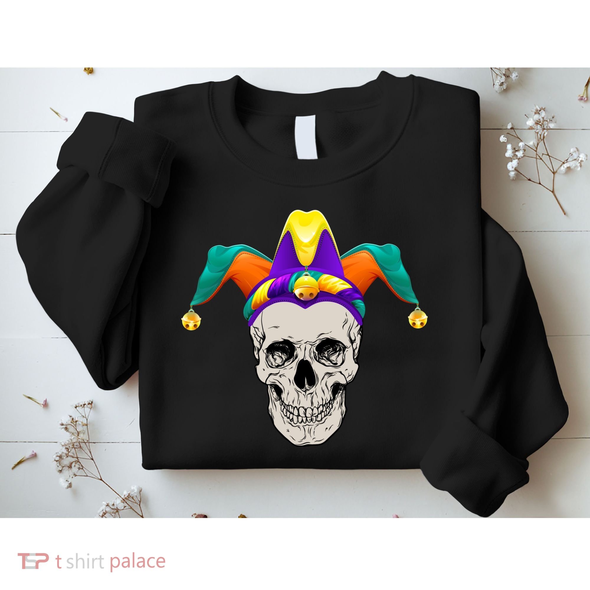 Mardi Gras Skull Party Hard Sweatshirt