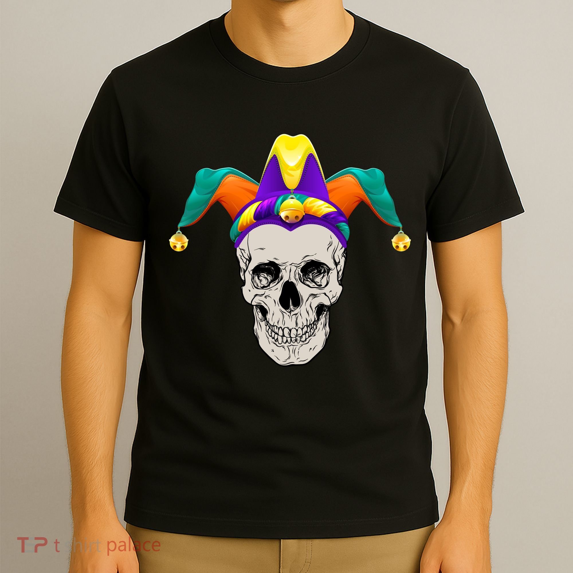 Mardi Gras Skull Party Hard T-Shirt