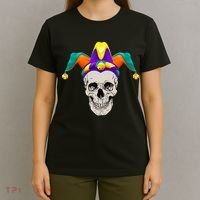 Mardi Gras Skull Party Hard T-Shirt thumb 4