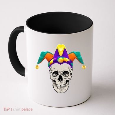 Mardi Gras Skull Party Hard Coffee Mug