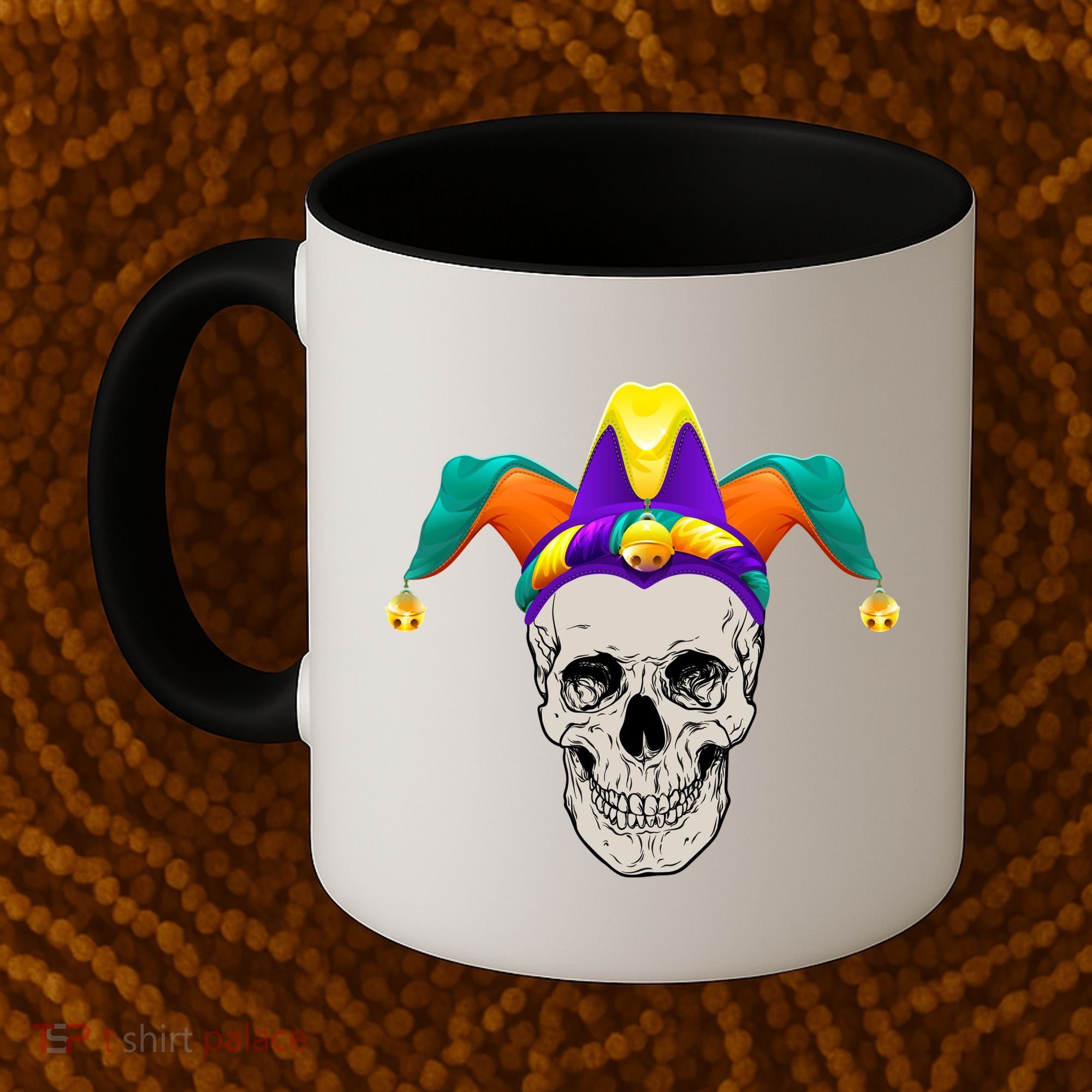 Mardi Gras Skull Party Hard Coffee Mug