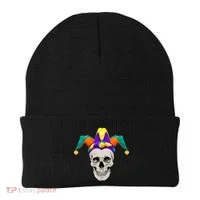 Mardi Gras Skull Party Hard Beanie thumb 0