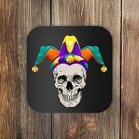 Mardi Gras Skull Party Hard Coaster thumb 0