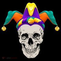 Mardi Gras Skull Party Hard Women's Hoodie thumb 2