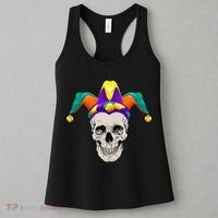 Mardi Gras Skull Party Hard Women's Tank Top thumb 3