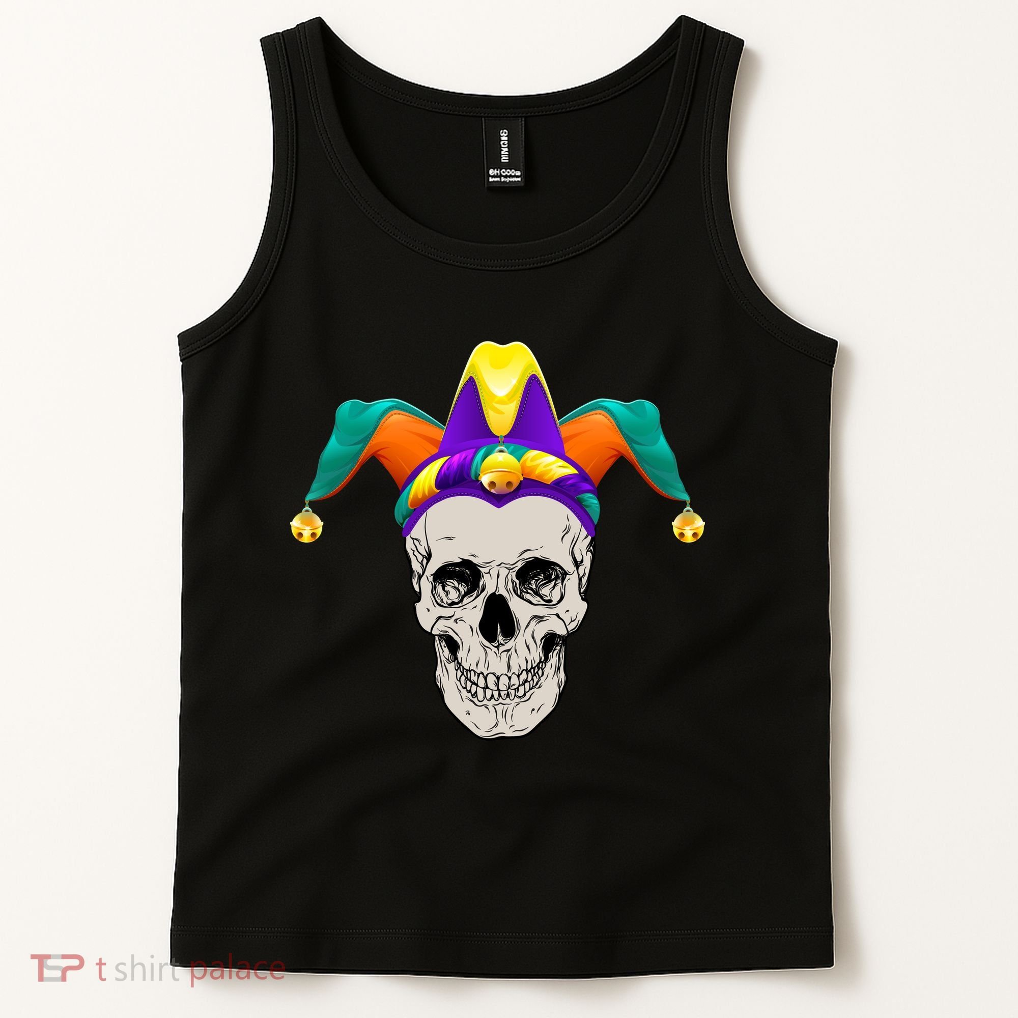 Mardi Gras Skull Party Hard Tank Top