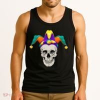 Mardi Gras Skull Party Hard Tank Top thumb 3