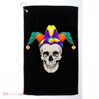 Mardi Gras Skull Party Hard Golf Towel