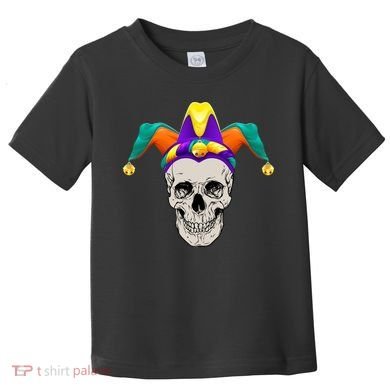 Mardi Gras Skull Party Hard Toddler T-Shirt
