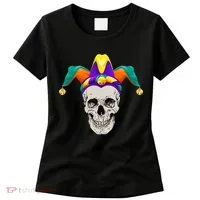 Mardi Gras Skull Party Hard Women's T-Shirt thumb 0