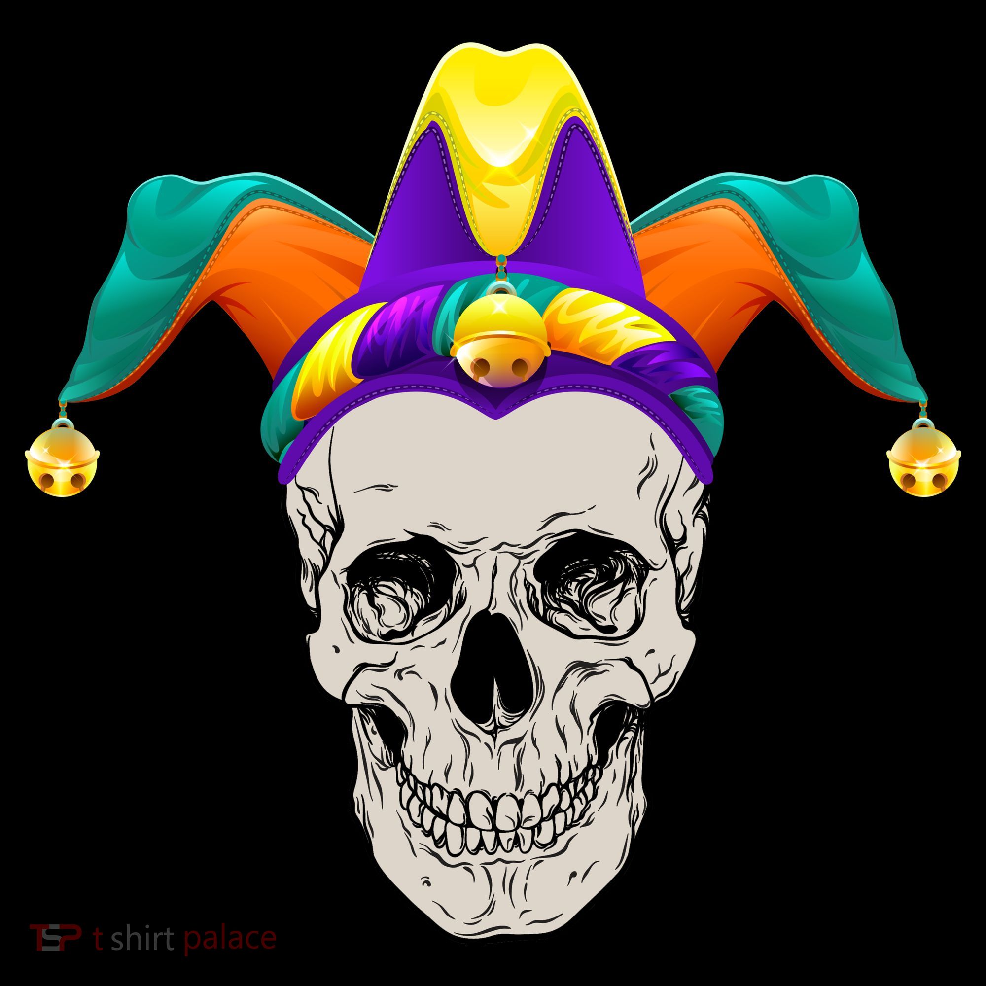 Mardi Gras Skull Party Hard Women's T-Shirt