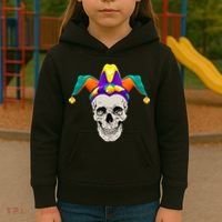 Mardi Gras Skull Party Hard Kids Hoodie thumb 3
