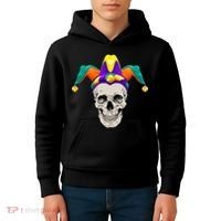 Mardi Gras Skull Party Hard Kids Hoodie thumb 4