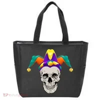 Mardi Gras Skull Party Hard Tote Bag thumb 0