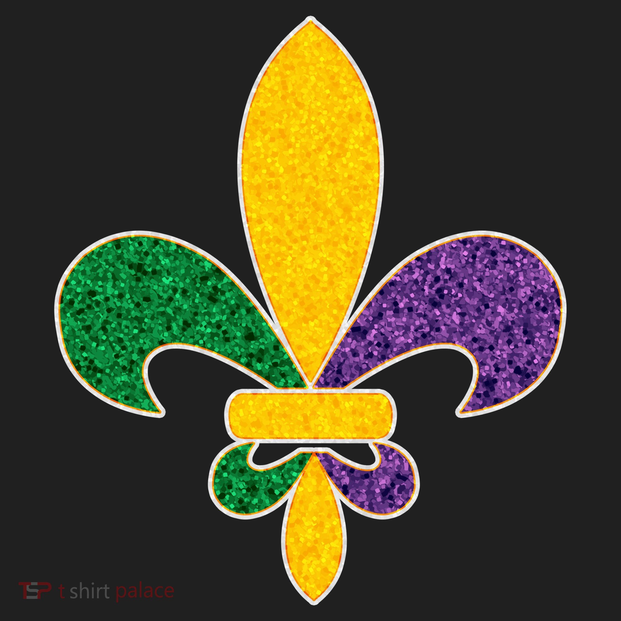 Mardi Gras Sparkle Fleur De Lis Women's Sweatshirt