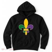 Mardi Gras Sparkle Fleur De Lis Hoodie thumb 0