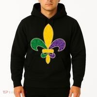 Mardi Gras Sparkle Fleur De Lis Hoodie thumb 2