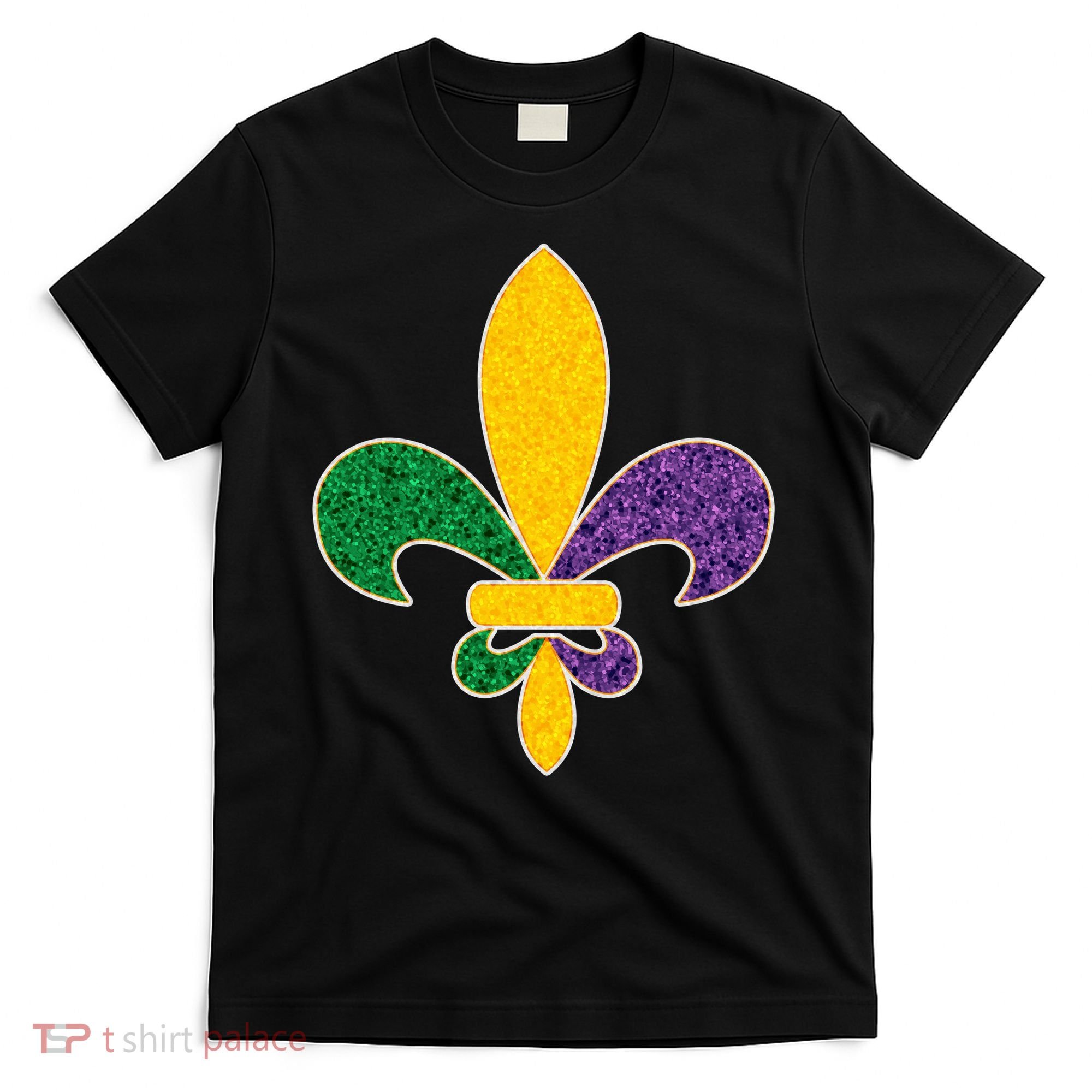 Mardi Gras Sparkle Fleur De Lis T-Shirt