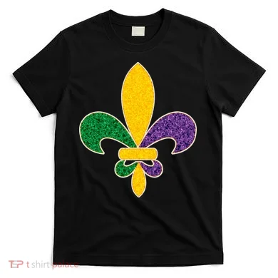 Mardi Gras Sparkle Fleur De Lis T-Shirt