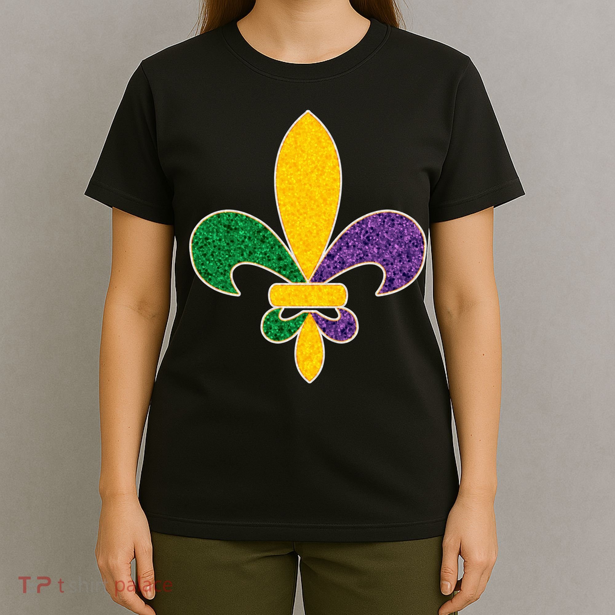 Mardi Gras Sparkle Fleur De Lis T-Shirt