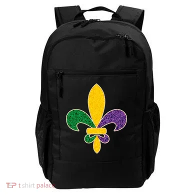 Mardi Gras Sparkle Fleur De Lis Backpack