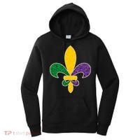 Mardi Gras Sparkle Fleur De Lis Women's Hoodie thumb 0