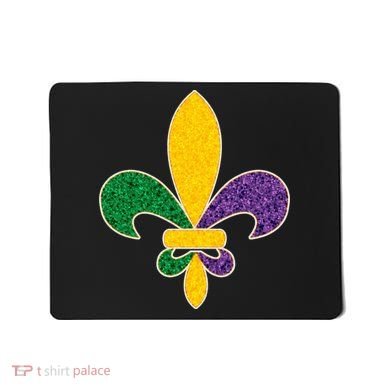 Mardi Gras Sparkle Fleur De Lis Mousepad